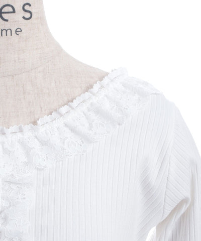 Frill Lace Rib Top