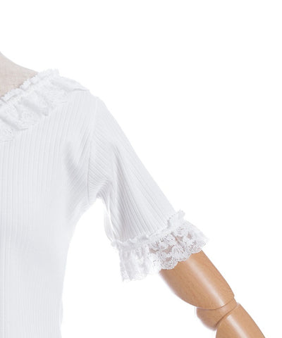 Frill Lace Rib Top