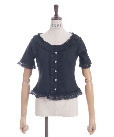 Frill Lace Rib Top