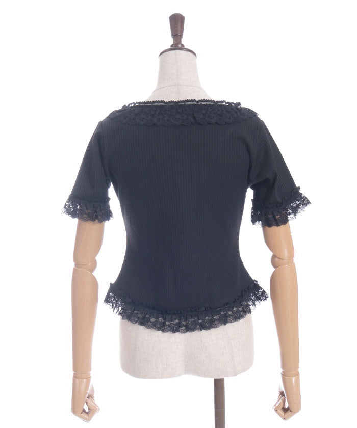 Frill Lace Rib Top