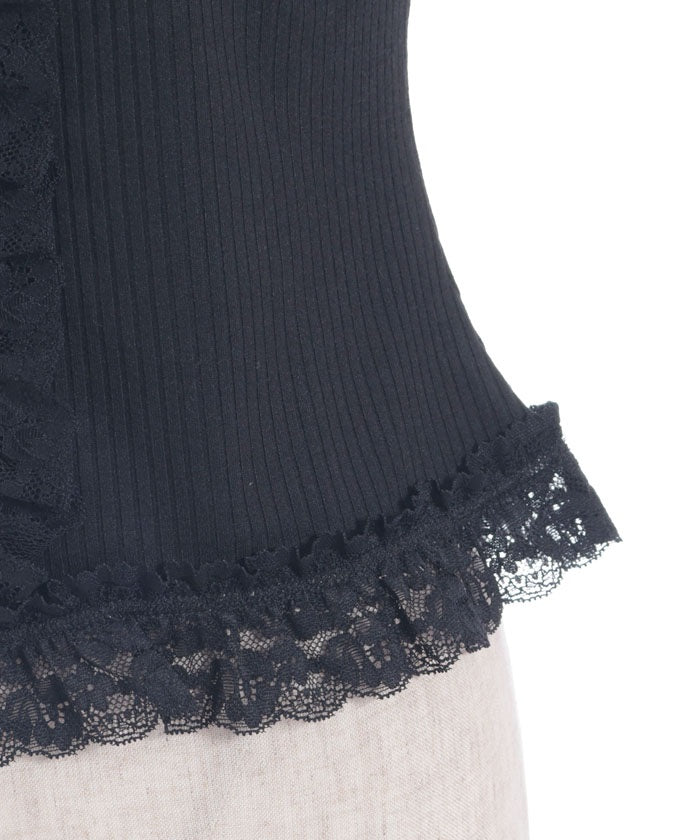 Frill Lace Rib Top