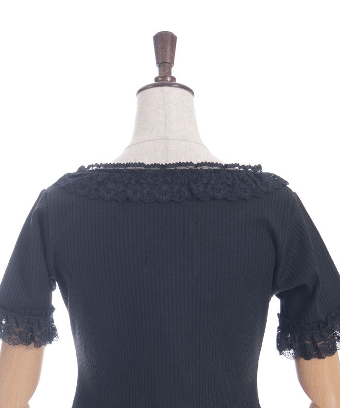 Frill Lace Rib Top