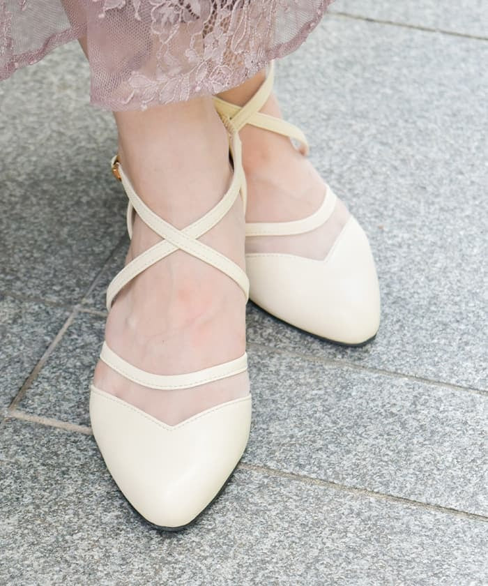 Tulle Cross Pumps