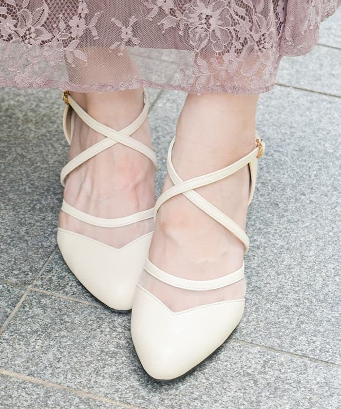 Tulle Cross Pumps