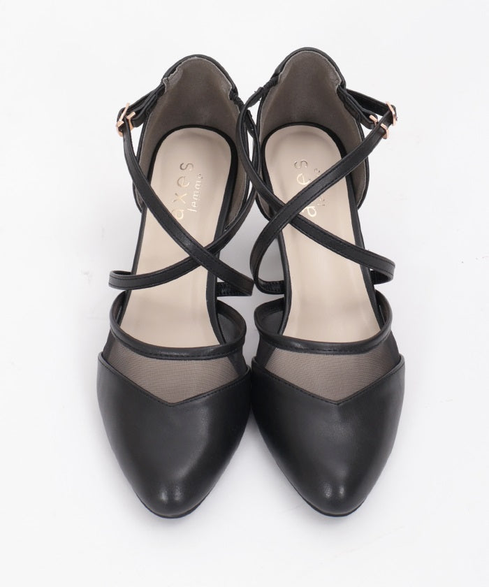 Tulle Cross Pumps