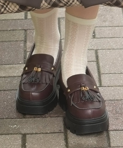 【たくあん】AG TASSEL PLATFORMローファー Platform Tassel Loafers – axes femme from JAPAN