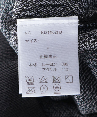 Jacquard Logo Lace Knit Top