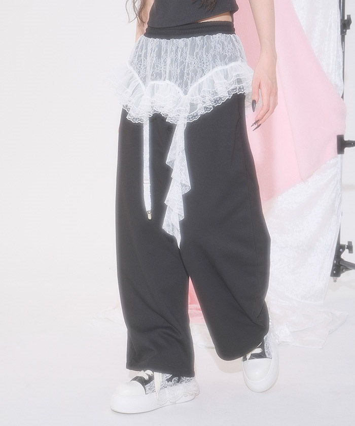 パンツ theredthread lace garter pants Asymmetric Lace Garter Pants – axes femme from JAPAN