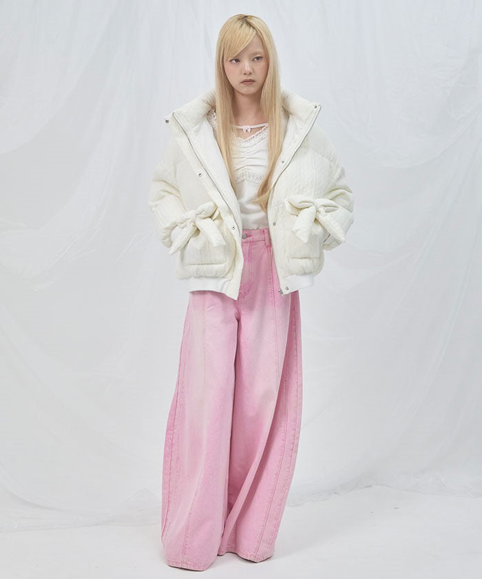 Volume Wide Denim Pants