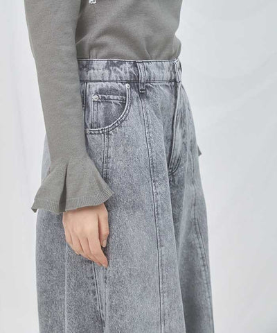Volume Wide Denim Pants