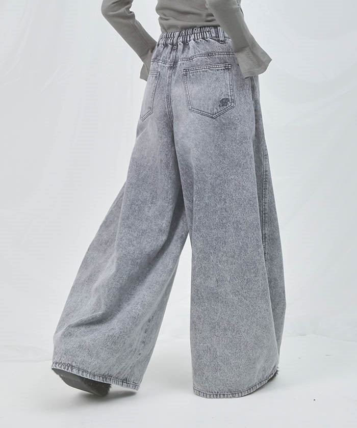 Volume Wide Denim Pants