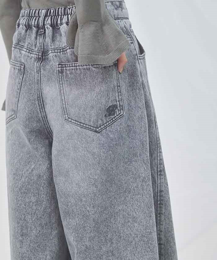 Volume Wide Denim Pants