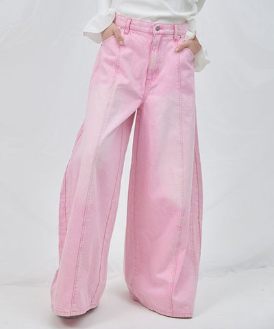 Volume Wide Denim Pants