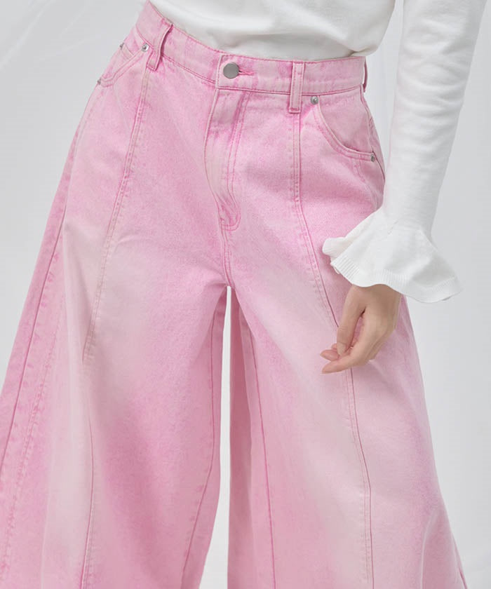 Volume Wide Denim Pants