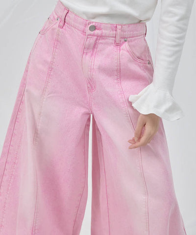 Volume Wide Denim Pants