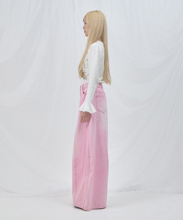 Volume Wide Denim Pants