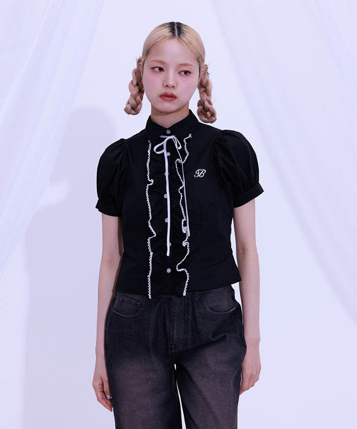 Lace Volume Frill Blouse