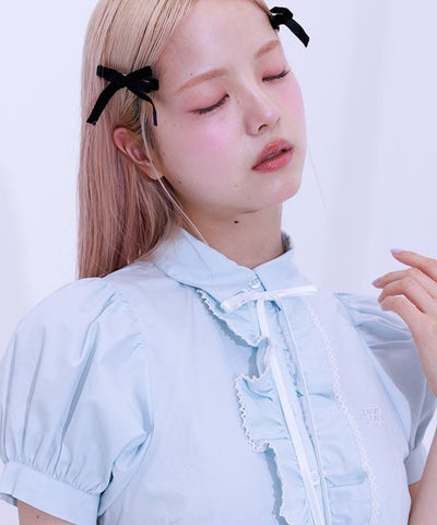 Lace Volume Frill Blouse