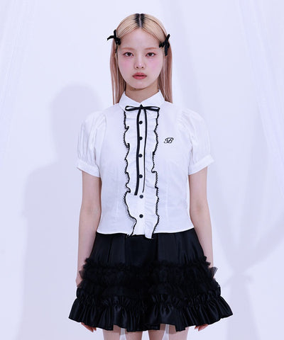 Lace Volume Frill Blouse
