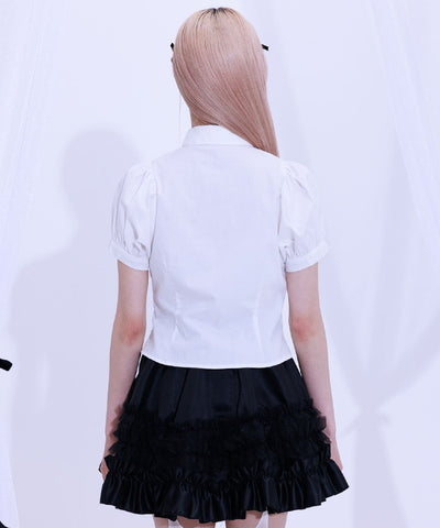 Lace Volume Frill Blouse
