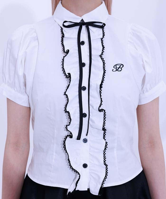 Lace Volume Frill Blouse