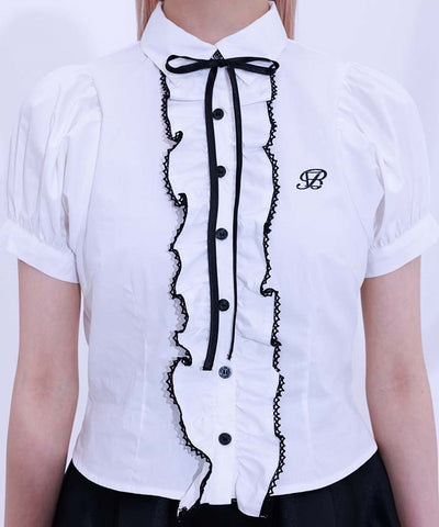 Lace Volume Frill Blouse