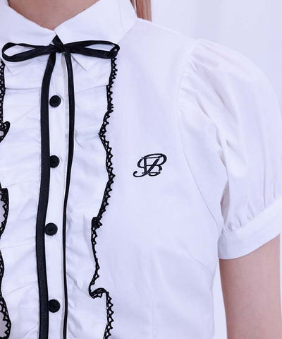 Lace Volume Frill Blouse