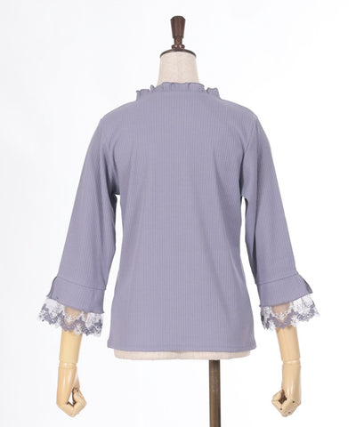 Collar Tulle Lace Pullover