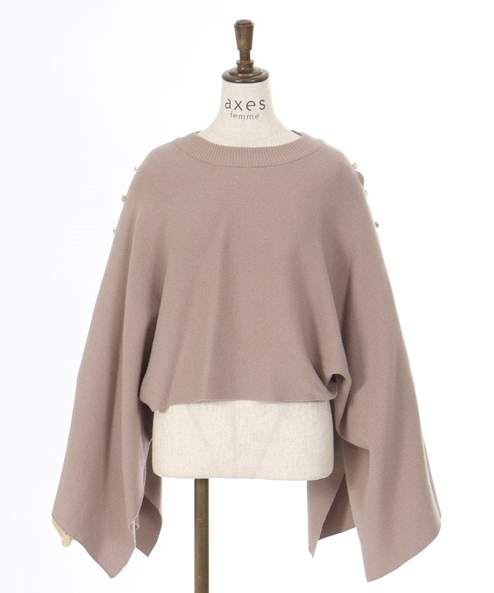 2-Way Cape Style Knit Pullover