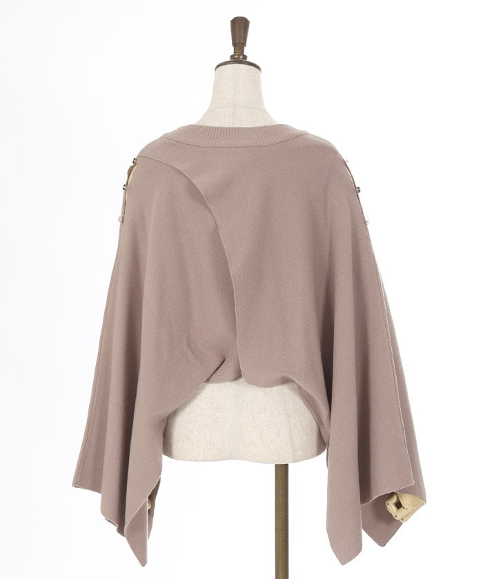 2-Way Cape Style Knit Pullover