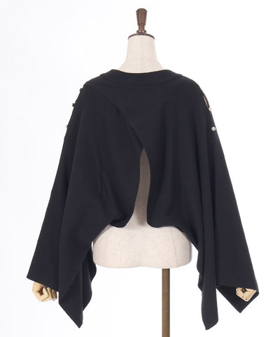 2-Way Cape Style Knit Pullover