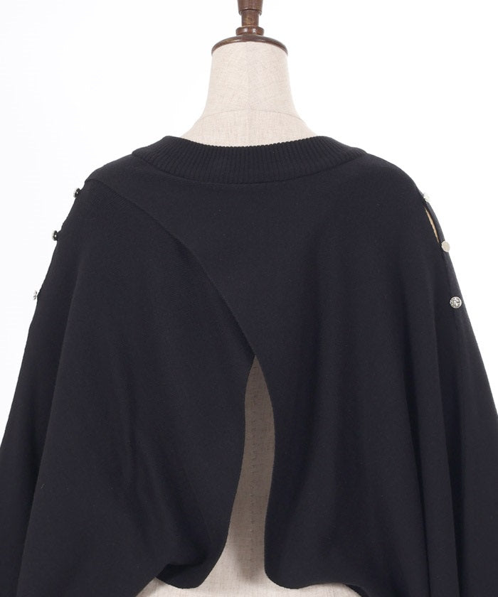 2-Way Cape Style Knit Pullover