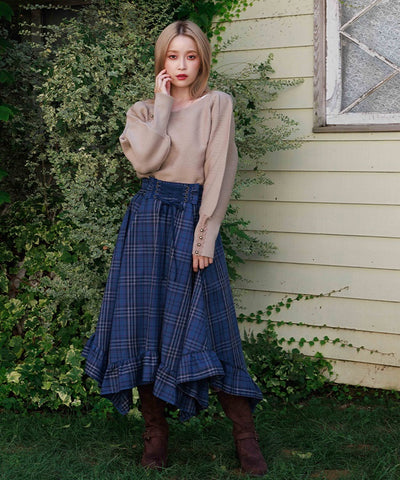 Off-Shoulder Knit Pullover