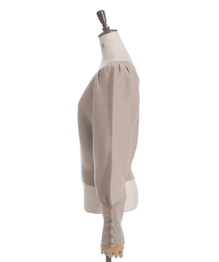 Off-Shoulder Knit Pullover