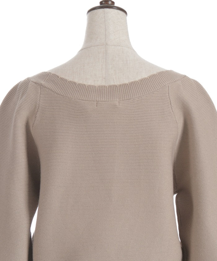 Off-Shoulder Knit Pullover