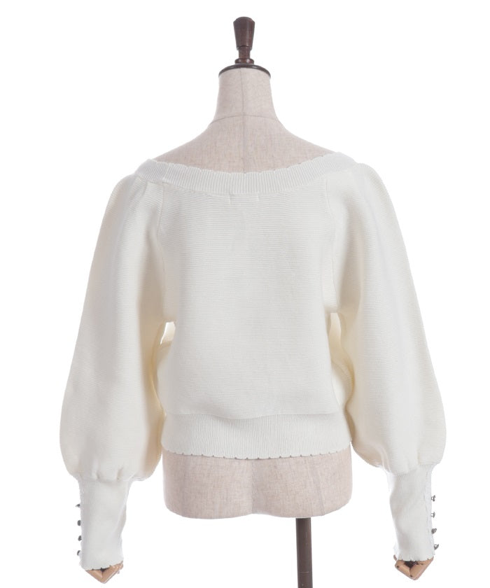 Off-Shoulder Knit Pullover