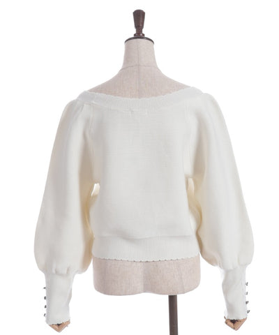 Off-Shoulder Knit Pullover