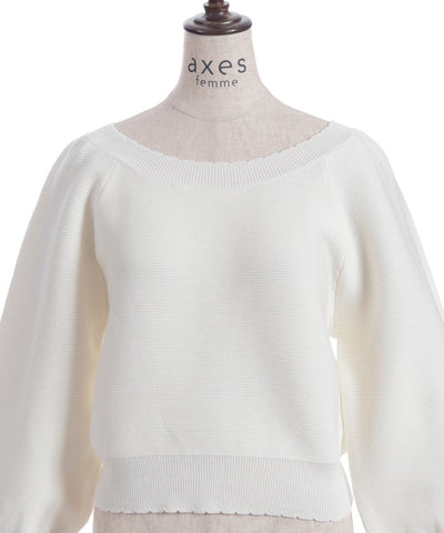 Off-Shoulder Knit Pullover