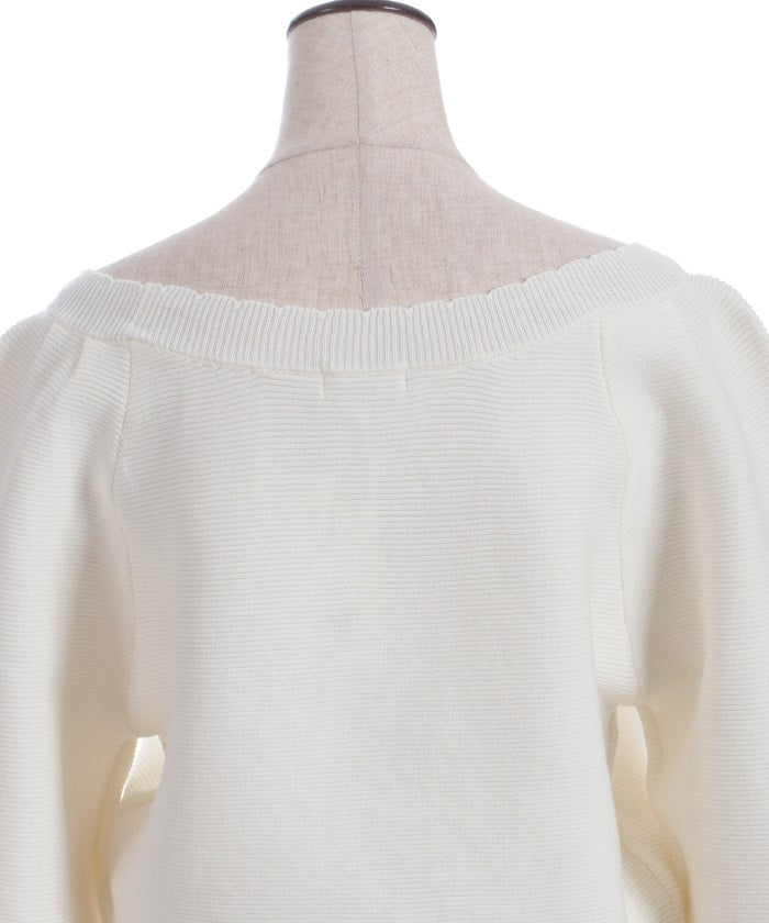 Off-Shoulder Knit Pullover