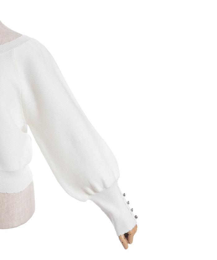 Off-Shoulder Knit Pullover