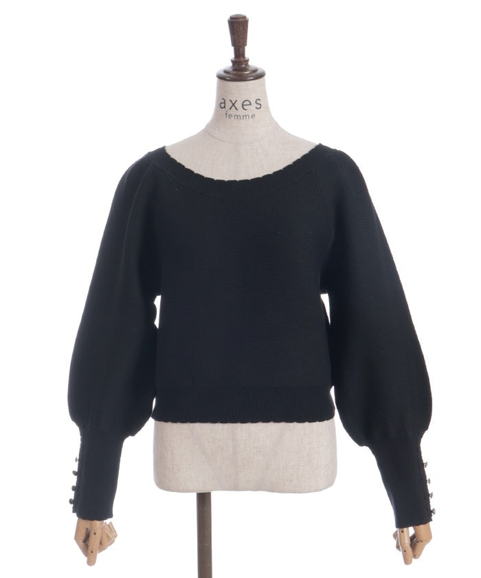 Off-Shoulder Knit Pullover