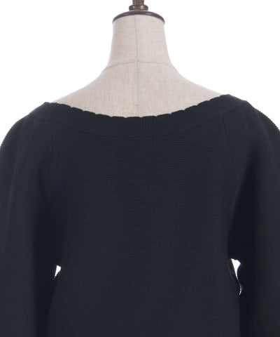 Off-Shoulder Knit Pullover