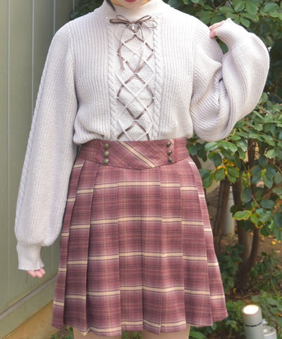 Ribbon & Cable Knit Pullover