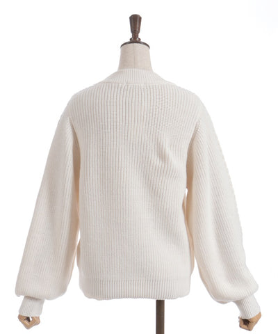 Ribbon & Cable Knit Pullover