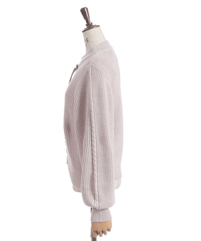 Ribbon & Cable Knit Pullover