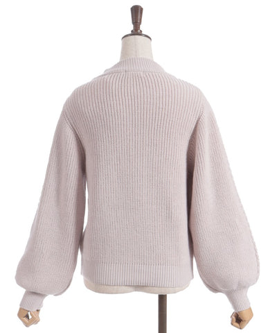 Ribbon & Cable Knit Pullover
