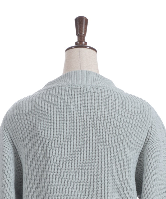 Ribbon & Cable Knit Pullover