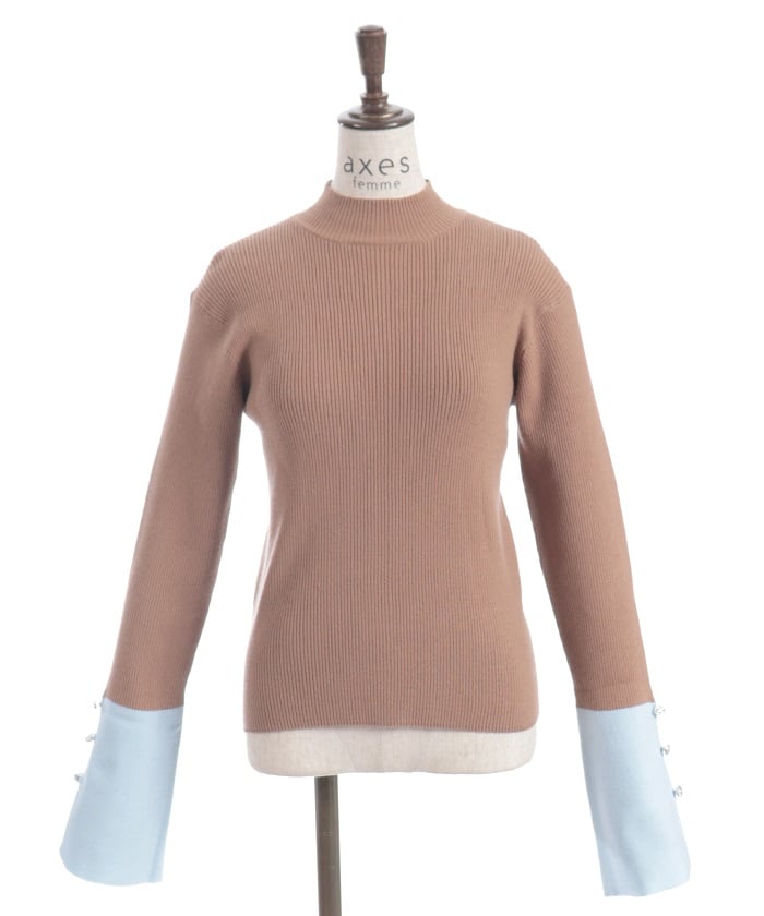 Bicolor Knit Pullover – axes femme from JAPAN