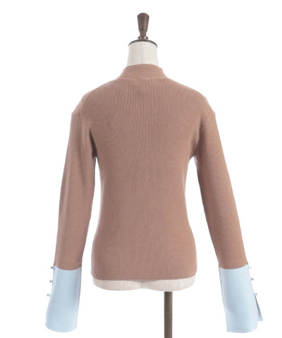 Bicolor Knit Pullover