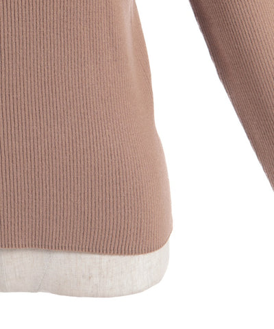 Bicolor Knit Pullover